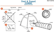 Load image into Gallery viewer, Pacific Play Tents 20435 Kids Safari Fun Dome Tent Crawl Tunnel Combo Indoor / Outdoor Fun,Multicolor