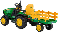 Load image into Gallery viewer, Peg Perego John Deere Ground Force Tractor with Trailer