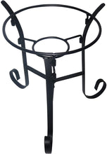 Load image into Gallery viewer, Alpine Corporation 10&quot; Tall Indoor/Outdoor Glass Gazing Globe Metal Stand, Black