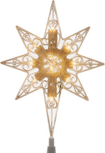 Load image into Gallery viewer, National Tree 11 Inch Bethlehem Star Tree Topper with 10 Warm White LED Bulbs (TA21-11LSW-1)