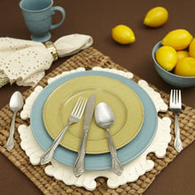 Load image into Gallery viewer, RiverRidge 5417-843-T Rose 46 Piece Monogrammed Flatware Set, LetterT, No size, Silver