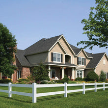 Load image into Gallery viewer, Outdoor Essentials White Vinyl Ranch Fencing, Two Rail, Three Rail, End Post, Corner Post, Line Post, Fence Rail