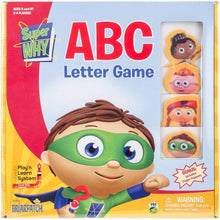 Load image into Gallery viewer, Briarpatch Super Why ABC Game PBS Kids Early Reading &amp; Spelling Development, Improve Childhood Literacy &amp; Social Skills Includes Finger Puppets