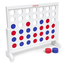 Load image into Gallery viewer, GoSports Giant Wooden 4 in a Row Game - 3 foot Width - With Coins, Portable Case and Rules