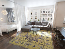 Load image into Gallery viewer, Unique Loom Medici Collection Floral Distressed Traditional Gray Area Rug