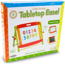 Load image into Gallery viewer, Little Artists 3-in-1 Tabletop Easel | Wooden Wonders Dry Erase Whiteboard, Chalkboard, and Magnetic Board for Kids Creative Art and Drawing | Great Art Class School Teacher Learning Activity