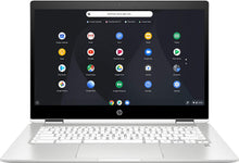 Load image into Gallery viewer, HP Chromebook x360-14&quot; HD Touch - Celeron N4000-4GB - 32GB eMMC - Silver White