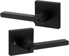Load image into Gallery viewer, Kwikset 91560-029 Halifax Slim Square Keyed Entry Lever Featuring Smartkey