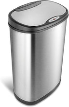 Load image into Gallery viewer, NINESTARS DZT-50-13 The Original Touchless Automatic Motion Sensor Trash Can, Black Top, 13.2 Gal. / 50 L., Stainless Steel