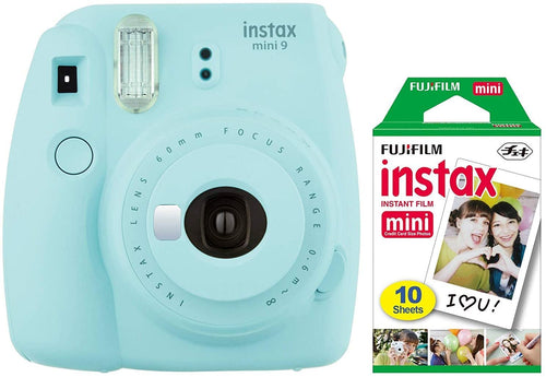 Fujifilm Instax Mini 9 Instant Camera (Ice Blue) with Mini Film Pack
