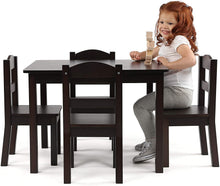 Load image into Gallery viewer, Humble Crew Kids Wood Table &amp; 4 Chairs Set