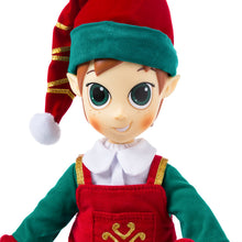 Load image into Gallery viewer, Portable North Pole Do-Good Elf Plush Toy Red with Personalized Video Messages from Santa