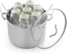 Load image into Gallery viewer, McSunley 620 Medium Stainless Steel Prep N Cook Water Bath Canner, 21.5 Quart, Silver
