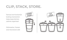 Load image into Gallery viewer, BEABA Clip Containers, Set of 6, 2oz &amp; 4 oz for Snacks and Baby Food