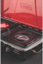 Load image into Gallery viewer, Coleman Hyperflame Fyresergeant 2 Burner 3-IN-1 Propane Stove , Red