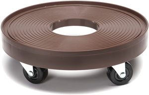 DeVault DEV3015E 12 Inch Plant Dolly With Hole Espresso