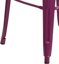 Load image into Gallery viewer, Flash Furniture Commercial Grade 4 Pack 30&quot; High Black Metal Indoor-Outdoor Barstool with Removable Back