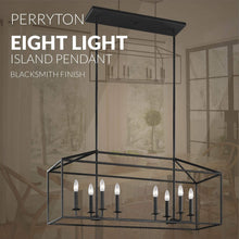 Load image into Gallery viewer, Sea Gull Lighting 6615008-839 Perryton Eight Island Pendant Hanging Modern Light Fixture, Blacksmith Finish
