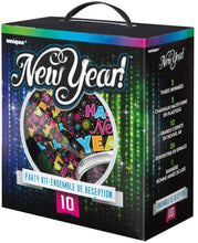 Load image into Gallery viewer, Colorful New Years Party Supplies Kit for 10