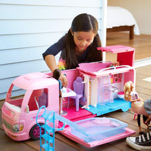 Load image into Gallery viewer, Barbie Camper Pops Out into Play Set with Pool!