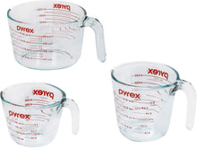 Load image into Gallery viewer, Pyrex 3-Piece Glass Measuring Cup Set