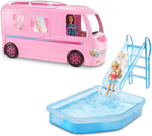 Load image into Gallery viewer, Barbie Camper Pops Out into Play Set with Pool!
