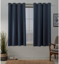 Load image into Gallery viewer, Exclusive Home Curtains Sateen Twill Woven Blackout Grommet Top Curtain Panel Pair