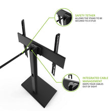 Load image into Gallery viewer, Kanto TTS100 Tabletop TV Stand for 37 inch to 60 inch Flat Panel TVs - Black