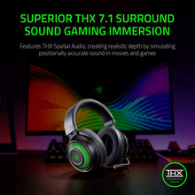 Load image into Gallery viewer, Razer Kraken Gaming THX Surround Sound 7.1 Retractable Noise Cancelling Mic Headphones
