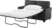 Load image into Gallery viewer, Mainstays Traditional Loveseat Sleeper with Memory Foam Mattress (Black)
