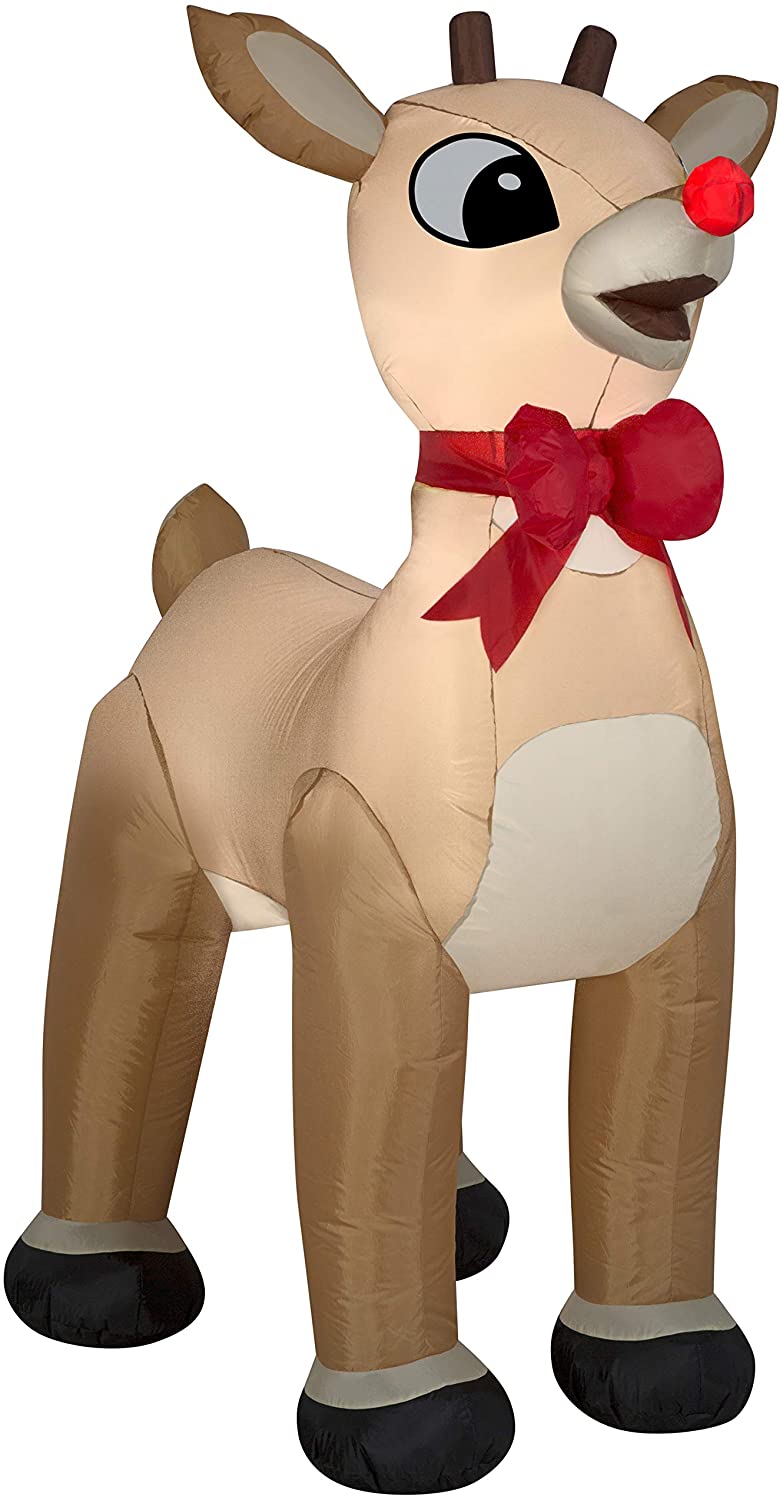 Gemmy 4.99-ft x 4.07-ft Lighted Rudolph Christmas Inflatable