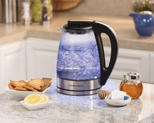 Load image into Gallery viewer, Hamilton Beach 1.7 L Glass Electric Kettle for Tea and Water, Cordless, LED Indicator
