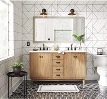 Load image into Gallery viewer, Home Decorators Collection Gazette 60 in. W x 31 in. H Single Framed Wall Mirror in Grey