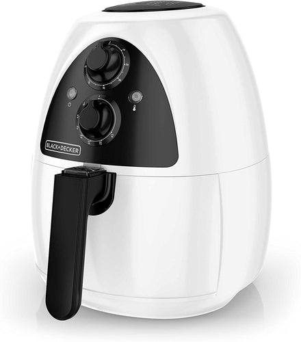 BLACK+DECKER Purify 2-Liter Air Fryer, White/Black, HF100WD