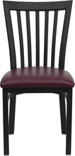 Load image into Gallery viewer, Flash Furniture HERCULES Series Black School House Back Metal Restaurant Chair - Vinyl Seat