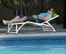 Load image into Gallery viewer, Vivere DKDSUN-GA Dockside Sun Lounger, Green Apple with White
