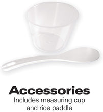 Load image into Gallery viewer, Hamilton Beach Mini Rice Cooker &amp; Food Steamer, 8 Cups Cooked (4 Uncooked), With Steam &amp; Rinse Basket, White (37508)