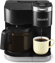 Load image into Gallery viewer, Keurig K-Duo Coffee Maker, Single Serve and 12-Cup Carafe Drip Coffee Brewer, Compatible with K-Cup Pods and Ground Coffee, Black