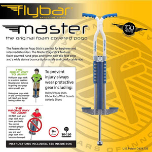Flybar Foam Master Pogo Stick For Kids Boys & Girls Ages 9 & Up, 80 to 160 Lbs - Fun Quality Pogostick By The Original Pogo Stick Company