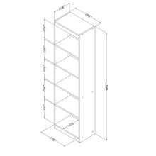 Load image into Gallery viewer, South Shore Axess Collection 5-Shelf Narrow Bookcase, Pure Black