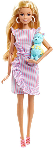 Barbie Tiny Wishes Doll (11.5-inch Blonde) Collectible Doll in Wrap Dress and Accessories