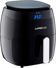 Load image into Gallery viewer, GoWISE USA GW22821-S 1500 Watt 5 Quart Digital Touchscreen Countertop Air Fryer with 8 Preset, Black