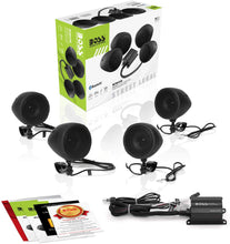 Load image into Gallery viewer, Boss Audio Systems MCBK470B Motorcycle Bluetooth Speaker System - Class D Compact Amplifier, 3 Inch Weatherproof Speakers, Volume Control, Great for Use With ATVs and 12 Volt Vehicles