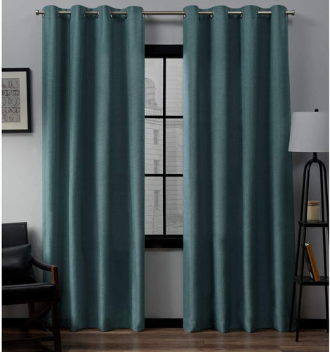 Exclusive Home Curtains Loha Linen Grommet Top Curtain Panel Pair