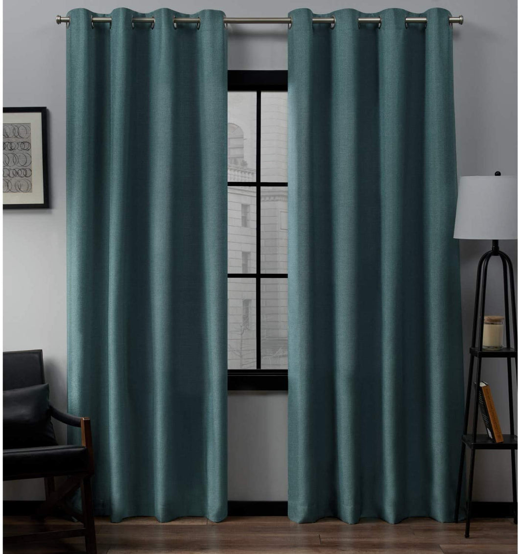 Exclusive Home Curtains Loha Linen Grommet Top Curtain Panel Pair