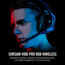 Load image into Gallery viewer, CORSAIR Void PRO RGB Wireless Gaming Headset - Dolby 7.1 Surround Sound Headphones for PC - Discord Certified - 50mm Drivers - Carbon