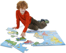 Load image into Gallery viewer, Melissa &amp; Doug World Map Floor Puzzle - 33 Pcs