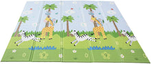 Load image into Gallery viewer, Teamson Kids Fantasy Fields - Safari Animal and Garden Insects Baby Crawling Play Mat -Blue/White