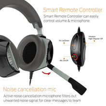 Load image into Gallery viewer, GAMDIAS Gaming Headset with 7.1 Virtual Surround Sound, Inline Remote, RGB Lighting (Hephaestus P1)