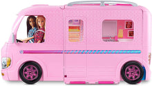 Load image into Gallery viewer, Barbie Camper Pops Out into Play Set with Pool!